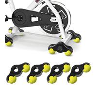 Pack of 4 Rocker Plate Feet, Indoor Cycling Snap Rocker Feet Adapter, Portable Rocker Plate Bicycle Trainer, Tennis Ball Feet for Wahoo Kickr Core Roller Trainer, with 8 Tennis Balls