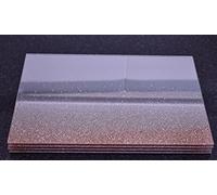 Pack of 4 Rose Gold Glitter Glass Placemat Rose Gold glitter ombre effect over transparent glass