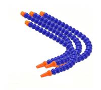 Pack of 4 Round Nozzle Plastic Flexible Oil Coolant Pipe Hose Blue for CNC Machine Water Cooling System No Switch 1/2 400mm