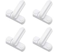 Pack of 4 Sash Jammers - Extra Security Locks for UPVC/PVC Window & Doors - White Child Locks - Ideal for Home Secure