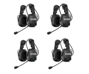 Pack of 4 Sena CAST-02 Equip 4 users with the Sena CAST-02: helmet-mounted headsets featuring Mesh Intercom 2.0, Bluetooth, ambient mode and up to 12