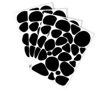 Pack of 4 Sheets/88 Dots Irregular Polka Dot Wall Stickers for Kids with Black Dot Wall Stickers (1.5 to 5 cm) Dalmatian Wall Stickers Living Room Wall Sticker Packwith®