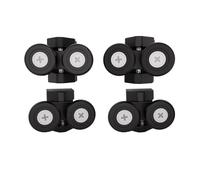 Nes Home Pack Of 4 Shower Door Wheels 23mm Shower Door Black Twin Upper And Bottom Roll Runners