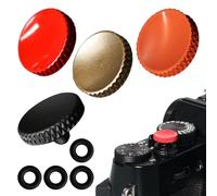 Pack of 4 Shutter Button Camera Shutter Button, Soft Shutter Button, Full Copper Concave Shutter Release Button Compatible with Leica M1-9, Shutter Button for Fujifilm X-PRO1 X-T3 X-E2S X-T10 X-T20