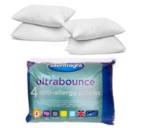 Pack of 4 Silentnight Ultrabounce Anti-allergy Pillows, Soft Hypoallergenic Luxury Hotel Bouncy Pillows