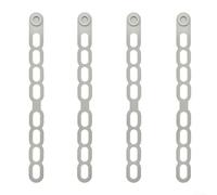 Pack of 4 Silicone Latch Strap Ties with Adjustable Elastic Length and Secure Lock for Bundling Lunch Boxes, For Slow Cooker Lids, and Other Household Items (Gray)