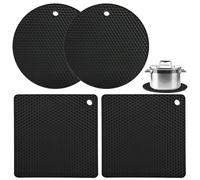 Pack of 4 Silicone Trivet Mats,Heat Resistant Hot Pads,Silicone Trivets