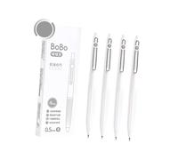 Pack of 4 Soft Grip Retractable 0.5mm Black Write Fluid Study Writing Tools with Comfortable Rubber Handle Dark Environment Visible Pen