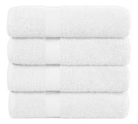 Pack of 4 Soft Premium Cotton Hand Towel 100% Egyptian Cotton High Absorbent 600-GSM Extra Think Hand Towels Spa Hotel Quality 50x80cm (White, 4)
