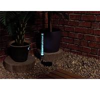 Pack of 4 Solar Stainless Steel RGB Stick Light with Bubble Effect