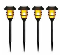 Pack of 4 Solar Stake Lights Outdoor Garden Pathway LED Lawn Patio Lamps