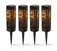 Pack of 4 Solar Stake Lights Outdoor Garden Pathway LED Lawn Patio Lamps