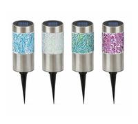 Pack of 4 Solar Stake Lights Outdoor Garden Pathway LED Lawn Patio Lamps