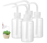 Pack of 4 Spray Bottles Plants 150 ml, Squeeze Bottle, Spray Bottle, Laboratory Bottle, Wash Bottle, Squeeze Bottle, Spray Bottle, Transparent Plastic for Laboratory Cleaning Plant Watering