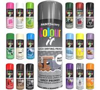 Pack of 4 Spray Paint Primer Grey Matt Finish Aerosol 400ml Cans - Quick Dry, All Purpose Spray Paint for Interior and Exterior Ideal for Wood, Metal, Plastic, Indoor & Outdoor Use