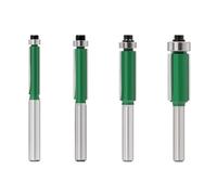 Pack of 4 Stable Carbides Wood Trimming Router Bit 1/4Inch Shank for Accuracy Clean Edges Cutting in Woodworking Applications Carbides Trimming Shaping Set
