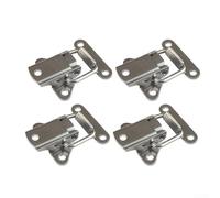Pack of 4 Stainless Steel Case Clip Loop Buckle Latch Locks for Suitcase Box Trunk Guitar, Reliable Metal Fasteners for Various Uses