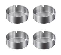 Pack of 4 Stainless Steel Material Outdoor Ashtray for Outside，Garden Ashtrays for Cigarettes，Ash Trays Outdoors，ashtrays for Inside，Perfect for Use in Bars, Homes, and Offices（10cm/3.94inch）