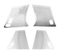 Pack of 4 Stainless Steel Speaker Covers for Volvo S90 2017-2026 Scratch-Resistant Door Trim Accessories Silver Black Fine Sound Insulation Grille Does Not Affect Sound (Silver)