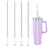 Pack of 4 Straw Brush, 6 mm & 10 mm Straw Cleaning Brush, Reusable Straw Brushes for Glass Straw