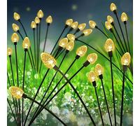 Pack of 4 Strobile 10 LED Outdoor Garden Solar Firefly Light Obasyhig Black One Size