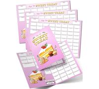 Pack of 4 - Sweet Treat Fundraiser Scratch Cards A4 Size - 50 Names - Double Sided 330gsm Card
