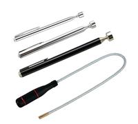 Pack of 4 Telescopic Magnetic Sticks, Rod Magnet, Flexible Magnetic Lifter, Magnetic Rod Gripper, Telescopic Magnet, Extra Strong, Components for Capturing Metal Objects (1.5 LB 3.5 LB 5 LB)