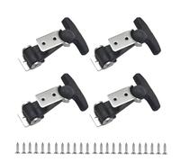Pack of 4 Tension Lock Stainless Steel Hood Holder Rubber Elastic Pull Lock for Tool Box, Bonnet, Tractor Damping & Safety