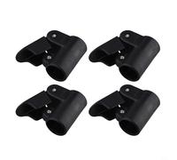 Pack of 4 Tent Pole Clamps for Caravan Awning For canopy Annexe Designed for Tubes with Outside Diameter 22 to 25mm Black ABS Material