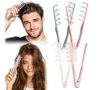 Pack of 4 Texture Comb Volume Comb with Styling Tooth Comb for Care Volume for the Hair Roots with Pony Roots, Lifting Hair Roots Hair Brush for Men and Women