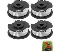 Pack of 4 thread spools, grass trimmer, thread replacement spools, grass trimmer, accessories for Bosch cordless grass trimmer, diameter 1.6 mm, 4.9 m length, for cordless grass trimmer EasyGrassCut