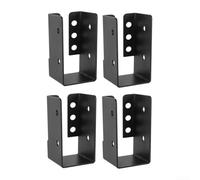 Pack of 4 Timber Joist Hangers for Beam to Beam Connections for 2 x 4 Wood Providing Resistance Against Weather and Deformation