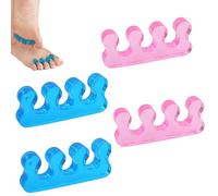 Pack of 4 Toe Separator Nail Polish, Toe Separator Pedicure Silicone, Repeatable Washable, Gel Nail Polish, Toe Spacer, for Overlapping Toes, Bunions, Hammer Toes for Men and Women