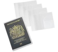 Pack of 4 | UK Passport Covers Transparent, Protective Passport Holders, Frosted PVC Passport Case, UK Passport Cover Water & Dust Proof, Anti Scratches