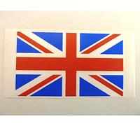 Pack of 4 Union Jack Flag Window Stickers, Great Britain, British Labels, 'Inside Fix Outside View'