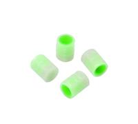 Pack of 4 Universal Car Tire Valve Stems Cap Luminous Light in Dark Cover Automobile Protector Replacement Parts Green