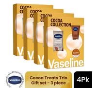 Vaseline Women's Cocoa Treats Trio - Gift Set - 3 Piece Each in Brown | Size: 4 Pack