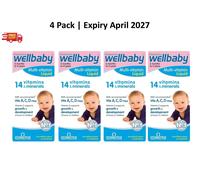 Pack of 4 - Vitabiotics Wellbaby Multi-vitamin Liquid 150ml 6 Months - 4 Years