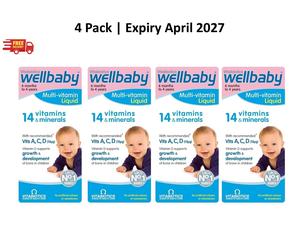 Pack of 4 - Vitabiotics Wellbaby Multi-vitamin Liquid 150ml 6 Months - 4 Years