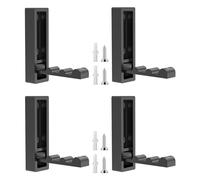 Pack of 4 Wall Hooks,Invisible Folding Hook,Zinc Alloy Coat Rack,Retractable Fold Down Hooks with Screws for Hanging Robe Scarf Hat Umbrella Bag Towel Headphone Key (Black)