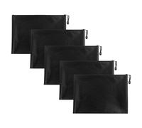 Pack of 4 Wallet Banking Bag, A5 Money Storage, Waterproof Bank Folder with Zip, Banknote Storage, Document Bag for Household, Business (Black)