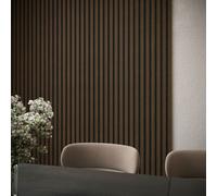 Pack of 4 Walnut Acoustic Wall Panels - 240cm x 60cm - Delamere