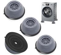 Pack of 4 Washing Machine Feet, Anti Vibration Washing Machine, Washing Machine Damper, Silent Vibration Damper, Washing Machine, Extend Their Life (Grey, Extra Size)