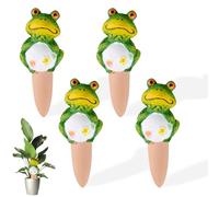 Pack of 4 Watering Balls, Frog Shape Water Dispenser, Plant Watering, Automatic Watering for Indoor Plants, Plant Watering Indoor, Water Dispenser Plants and Flowers Made of Clay Cone (A)