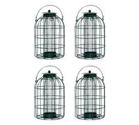 Natures Market Wild Bird Nut Feeder with Squirrel Guard 4 Pack - Size: 16 x 16 x 27cm - Green - Nature's Market - Wilko