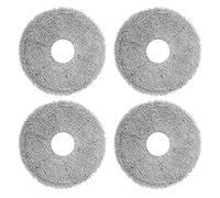 Pack of 4 Wipes Replacement Parts for iRobot Roomba Plus 405 Combo Robot/505 Combo Robot, for Dreame X40 Ultra Complete/L10s Pro Ultra Heat/X40 Master/L40 Ultra/L10s Ultra Gen 2 Robot Vacuum Cleaner