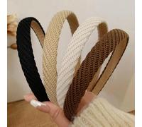 Pack of 4 Women's Braided Headbands, Braided Knitted Hair Band, Traditional Knitted Headband, Braided Headbands, Non-Slip Headband, Plain Hair Accessories for Women and Girls Everyday Use