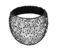 Pack of 4 Women's Hair Bands, White Pearl Headbands, Lace Headbands, Retro Hair Band, Pearl Bandanas, Elastic Hair Scarf, Yoga Headscarves, Hair Accessories for Women, Girls, Black