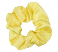Pack of 4 Women's Satin Hair Bands, Silk Hair Band, Soft Elastic Hair Scrunchies, Fabric Hair Bands, Ponytail Holder, Hair Accessories for Women, Fine and Thick Hair, Yellow