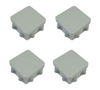 Pack of 4 x IP55 Grey Waterproof Junction Box Terminal Box External CCTV Electrical ELS